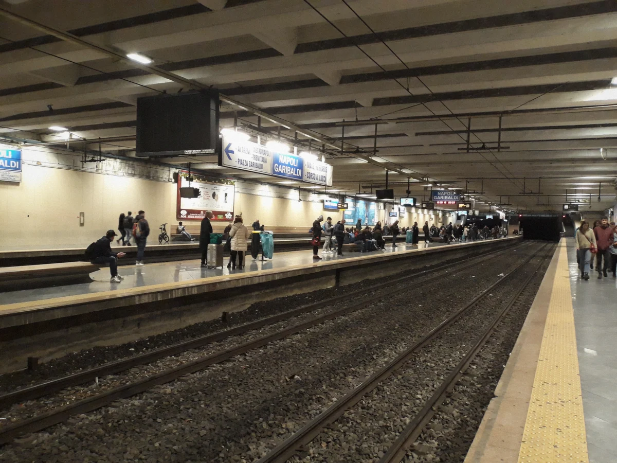 Napoli Garibaldi railway station, the departure point for the Circumvesuviana train to Pompeii